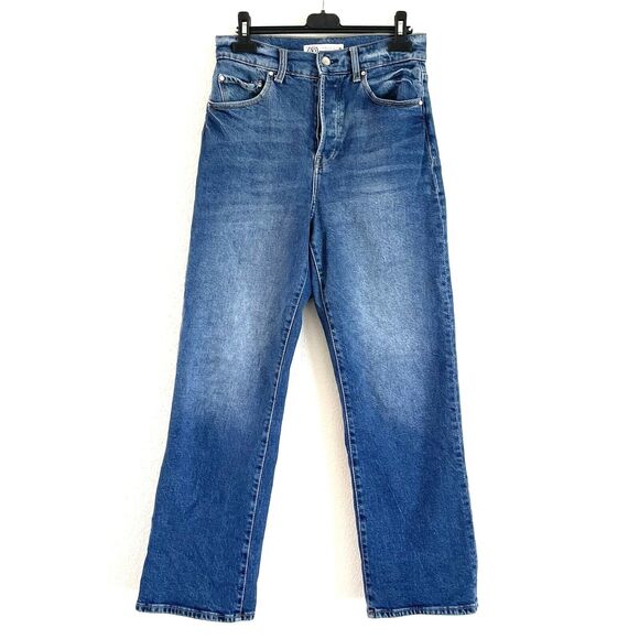 ZARA DENIM Women’s 12”Super High Rise Mom Fit Jeans Button Fly - Picture 1 of 12